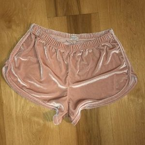 Pink Velvet Brandy Melville shorts